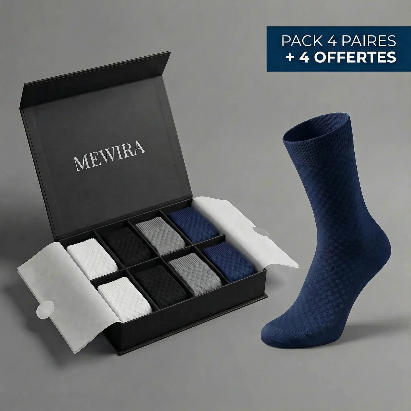 CHAUSSETTES MEWIRA MI-HAUTES EN FIBRE DE BAMBOU PREMIUM