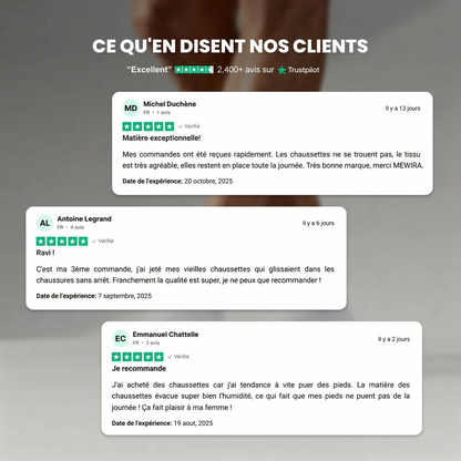 CHAUSSETTES MEWIRA MI-HAUTES EN FIBRE DE BAMBOU PREMIUM