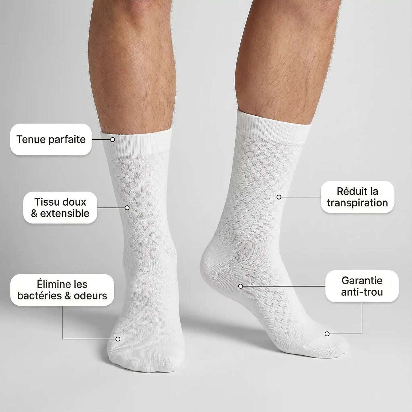 CHAUSSETTES MEWIRA MI-HAUTES EN FIBRE DE BAMBOU PREMIUM